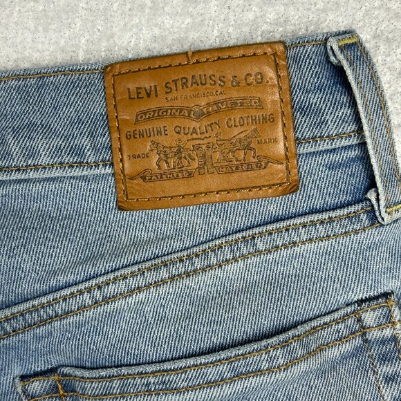 Levi Jeans Women 25 Wedgie Icon Fit Button Fly Slim Straight Stretch Light Wash - Picture 5 of 16